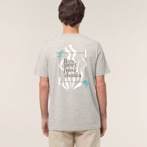 Camiseta jaspeada unisex - Bordado nube fins al cel - Posidonia - color Negro| Gris - 32